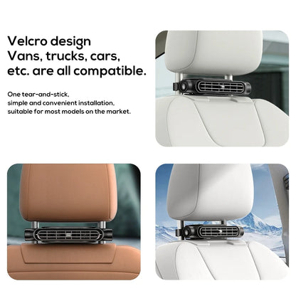 USB Car Headrest Fan for Front & Rear Seats by HitMyNeed