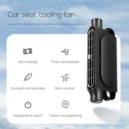 USB Car Headrest Fan for Front & Rear Seats by HitMyNeed