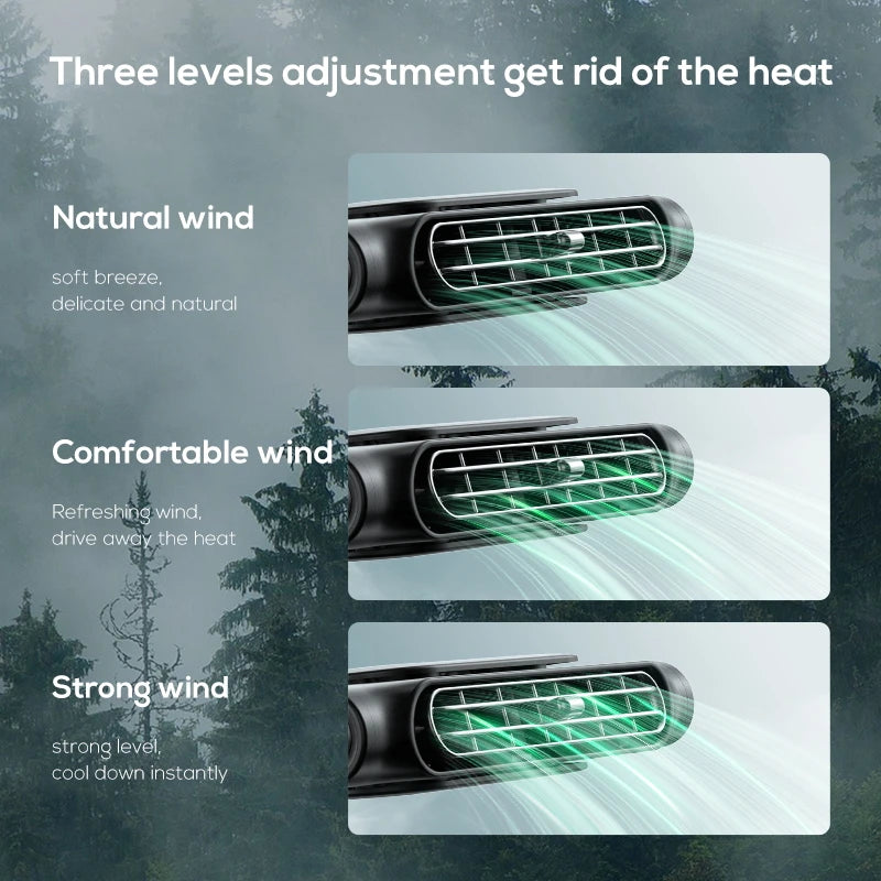 USB Car Headrest Fan for Front & Rear Seats by HitMyNeed
