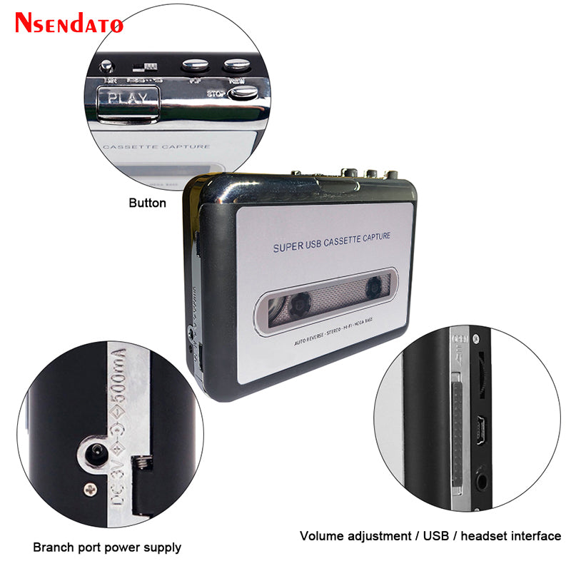 USB Cassette to MP3 Converter with Radio & Recorder by HitMyNeed
