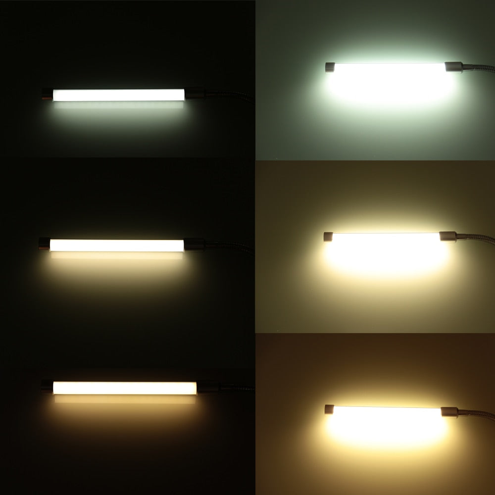 USB Clip-On LED Desk Lamp with 3 Color Modes by HitMyNeed