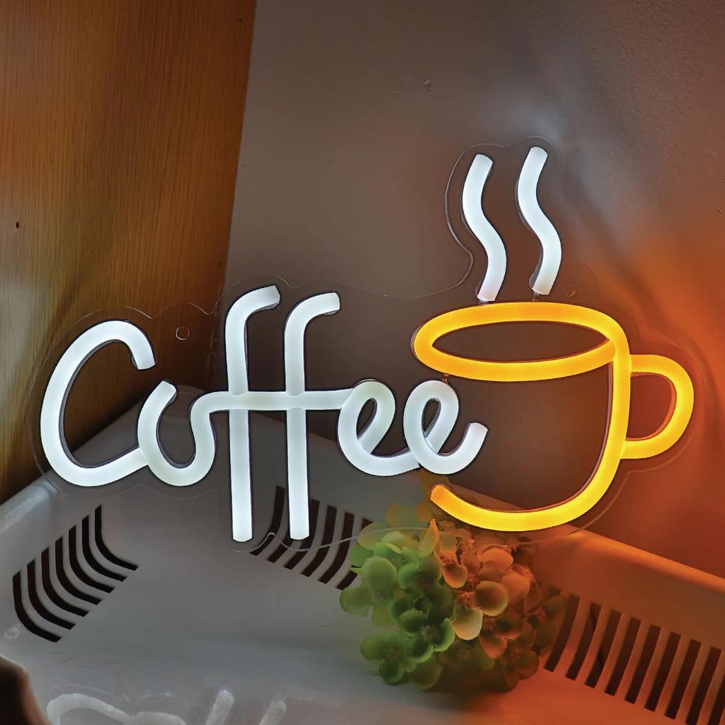 USB Coffee Neon Sign with Warm LED Light by HitMyNeed