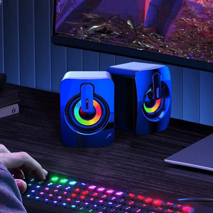 USB Computer Speakers with HiFi Stereo & LED Light by HitMyNeed
