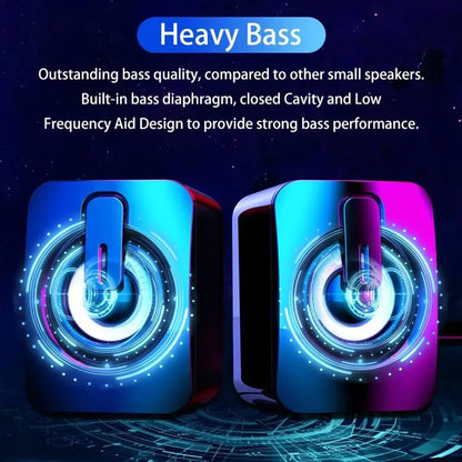 USB Computer Speakers with HiFi Stereo & LED Light by HitMyNeed