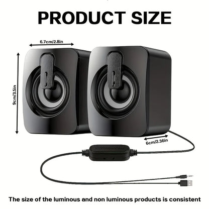USB Computer Speakers with HiFi Stereo & LED Light by HitMyNeed
