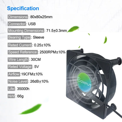 USB Cooling Fan for Android TV Box & Router by HitMyNeed