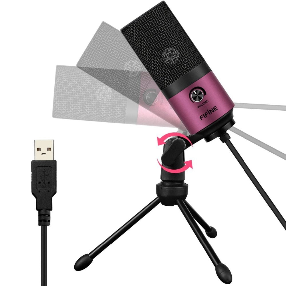 USB Desktop Condenser Microphone with Tripod Stand by HitMyNeed