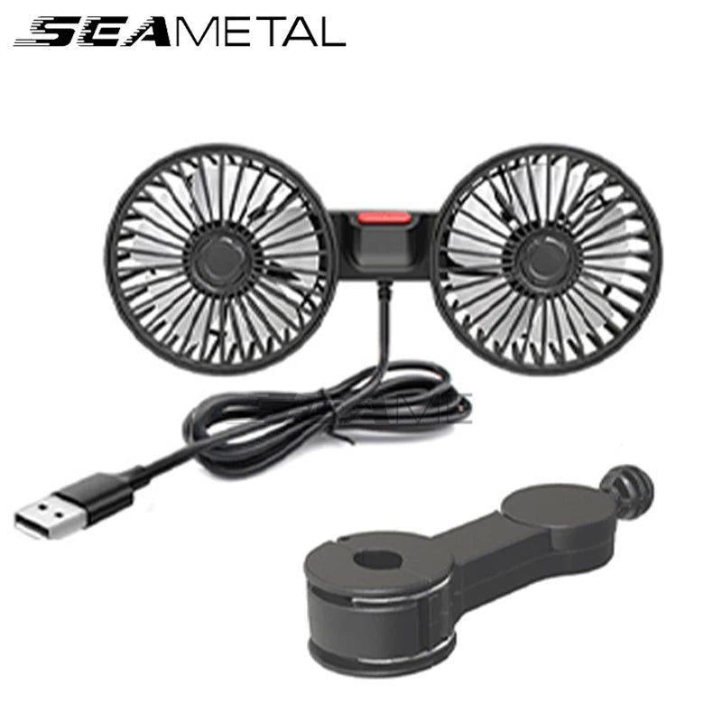 USB Dual-Head 3-Speed Car Seat Back Cooling Fan by HitMyNeed