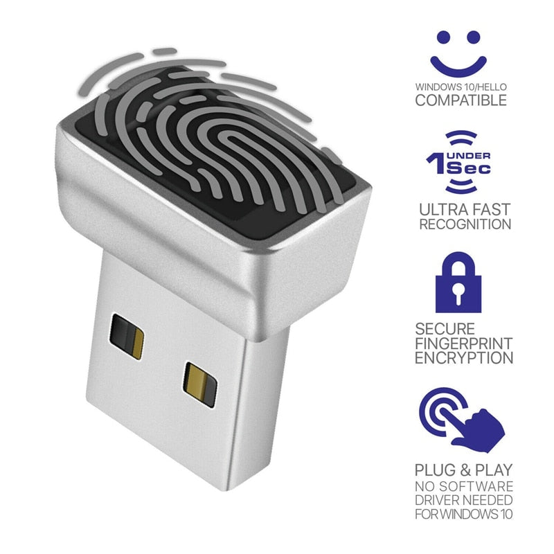 USB Fingerprint Scanner for Windows Laptops & PCs by HitMyNeed
