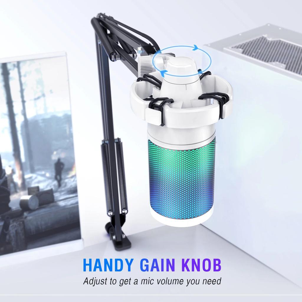 USB Gaming Microphone Kit with RGB and Arm Stand by HitMyNeed