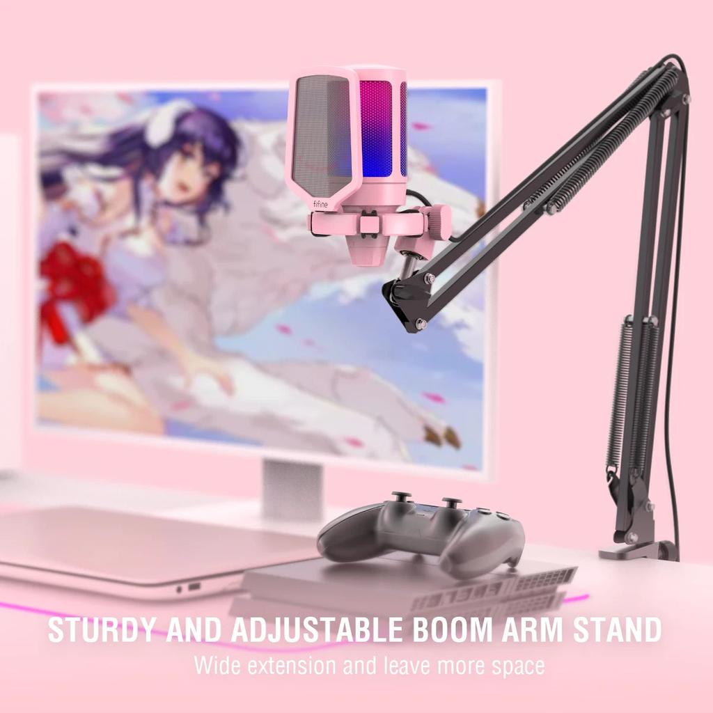 USB Gaming Microphone Kit with RGB and Arm Stand by HitMyNeed