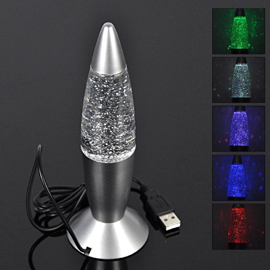 USB Glitter Lava Lamp with Color-Changing LEDs by HitMyNeed