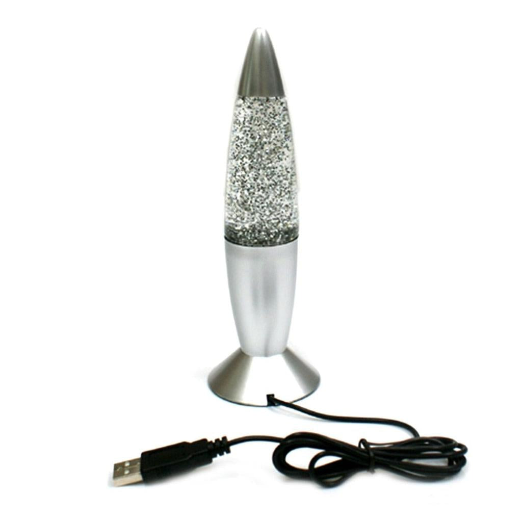 USB Glitter Lava Lamp with Color-Changing LEDs by HitMyNeed