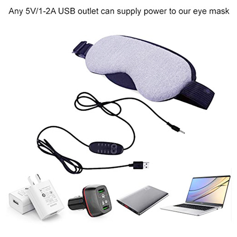 USB Heated Eye Mask for Sleep and Eye Relief by HitMyNeed