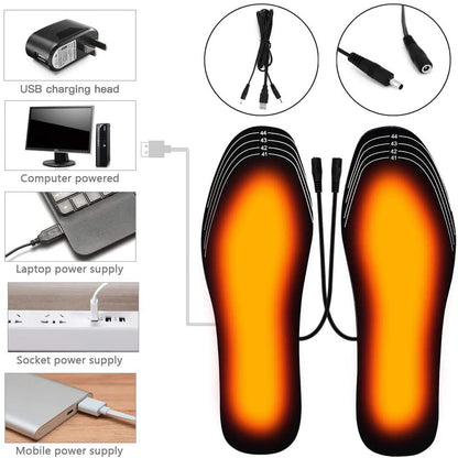 USB Heated Insoles with 3 Heat Levels for Winter Comfort by HitMyNeed