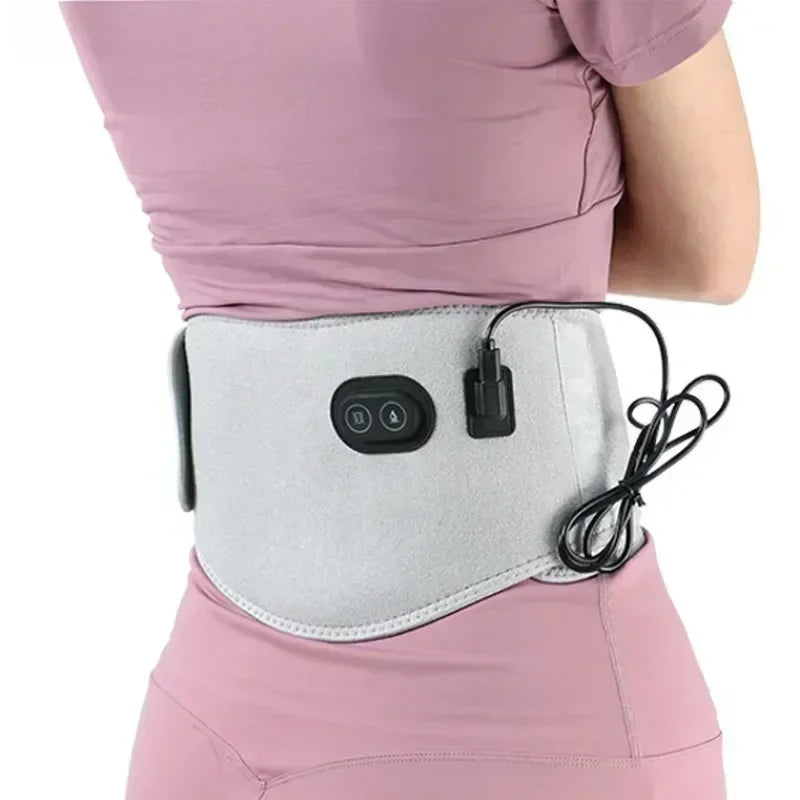 USB Heated Lumbar Support Belt with Massage by HitMyNeed