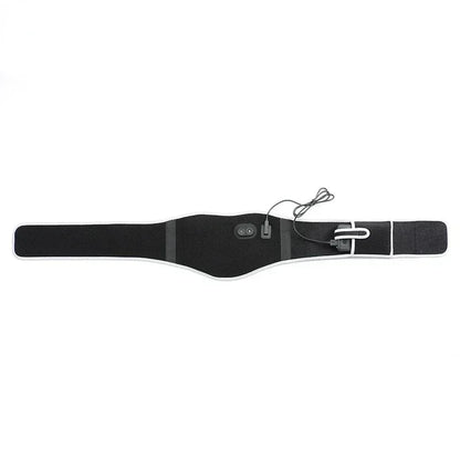 USB Heated Lumbar Support Belt with Massage black-heat-massage by HitMyNeed