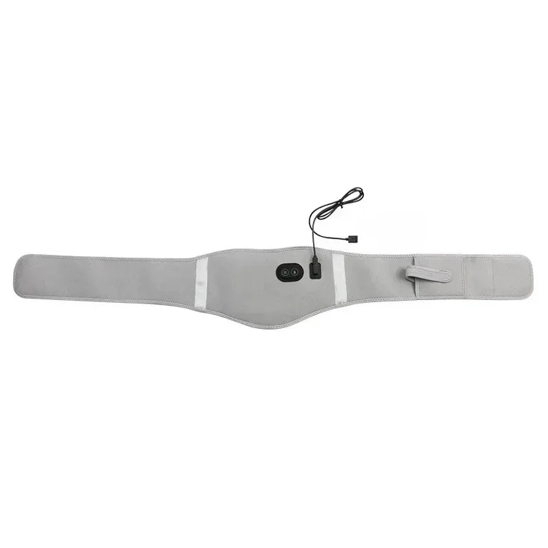 USB Heated Lumbar Support Belt with Massage gray-heat-massage by HitMyNeed