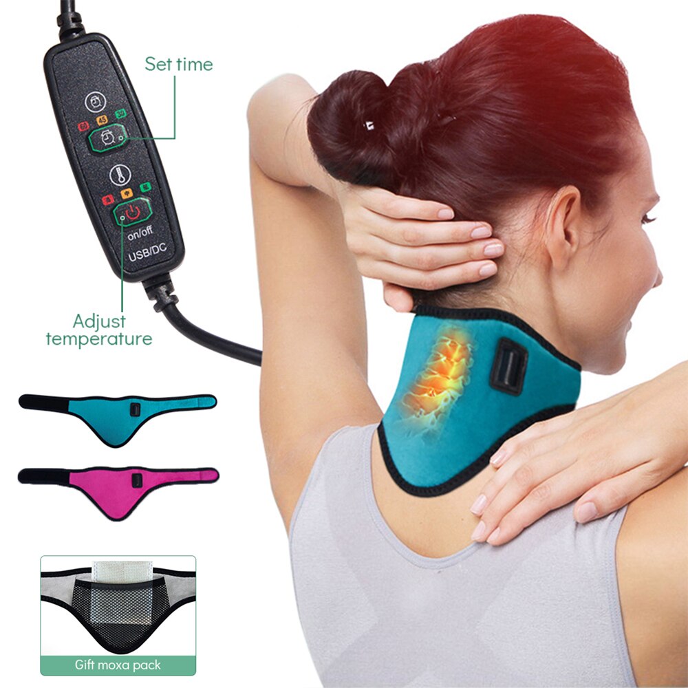 USB Heated Neck Brace with 3 Temperature Levels by HitMyNeed