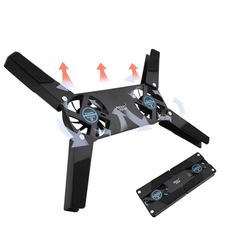 USB Laptop Cooling Pad with Dual Quiet Fans by HitMyNeed