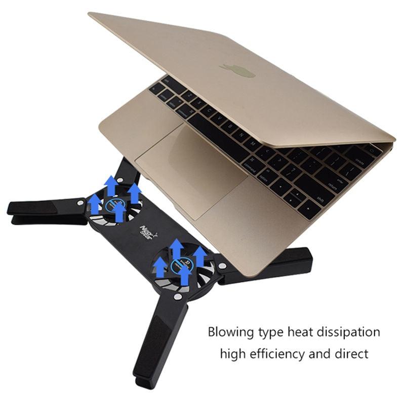 USB Laptop Cooling Pad with Dual Quiet Fans by HitMyNeed