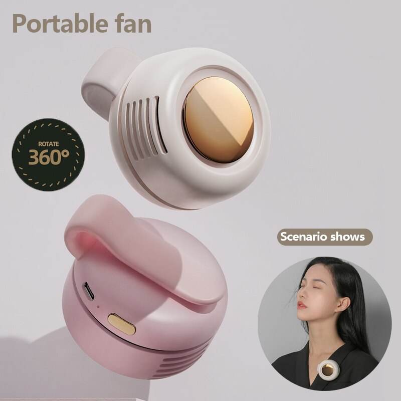 USB Leafless Hanging Neck & Clip-On Mini Fan by HitMyNeed