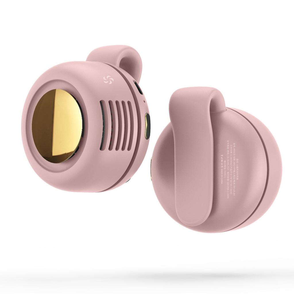 USB Leafless Hanging Neck & Clip-On Mini Fan pink by HitMyNeed