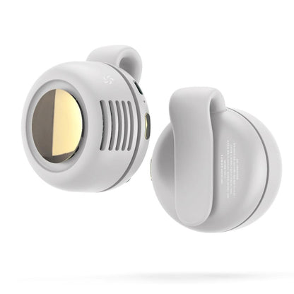 USB Leafless Hanging Neck & Clip-On Mini Fan white by HitMyNeed