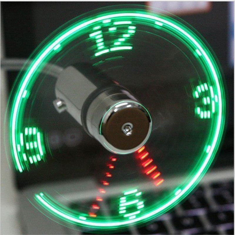 USB LED Fan Clock for Laptop and Desktop by HitMyNeed
