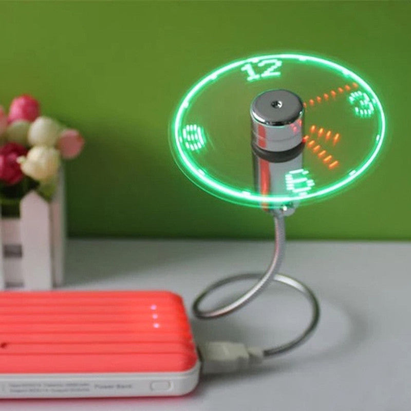 USB LED Fan Clock for Laptop and Desktop by HitMyNeed