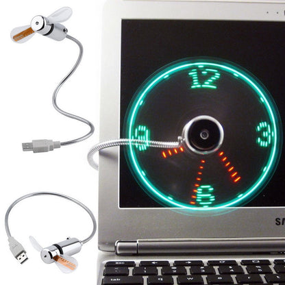 USB LED Fan Clock for Laptop and Desktop by HitMyNeed