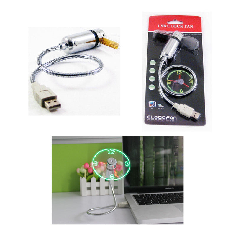 USB LED Fan Clock for Laptop and Desktop by HitMyNeed