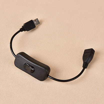 USB Male to Female Cable with On/Off Switch 28cm black by HitMyNeed