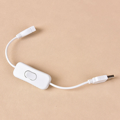USB Male to Female Cable with On/Off Switch 28cm white by HitMyNeed