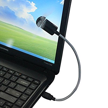 USB Mini Laptop Fan with Flexible Gooseneck by HitMyNeed