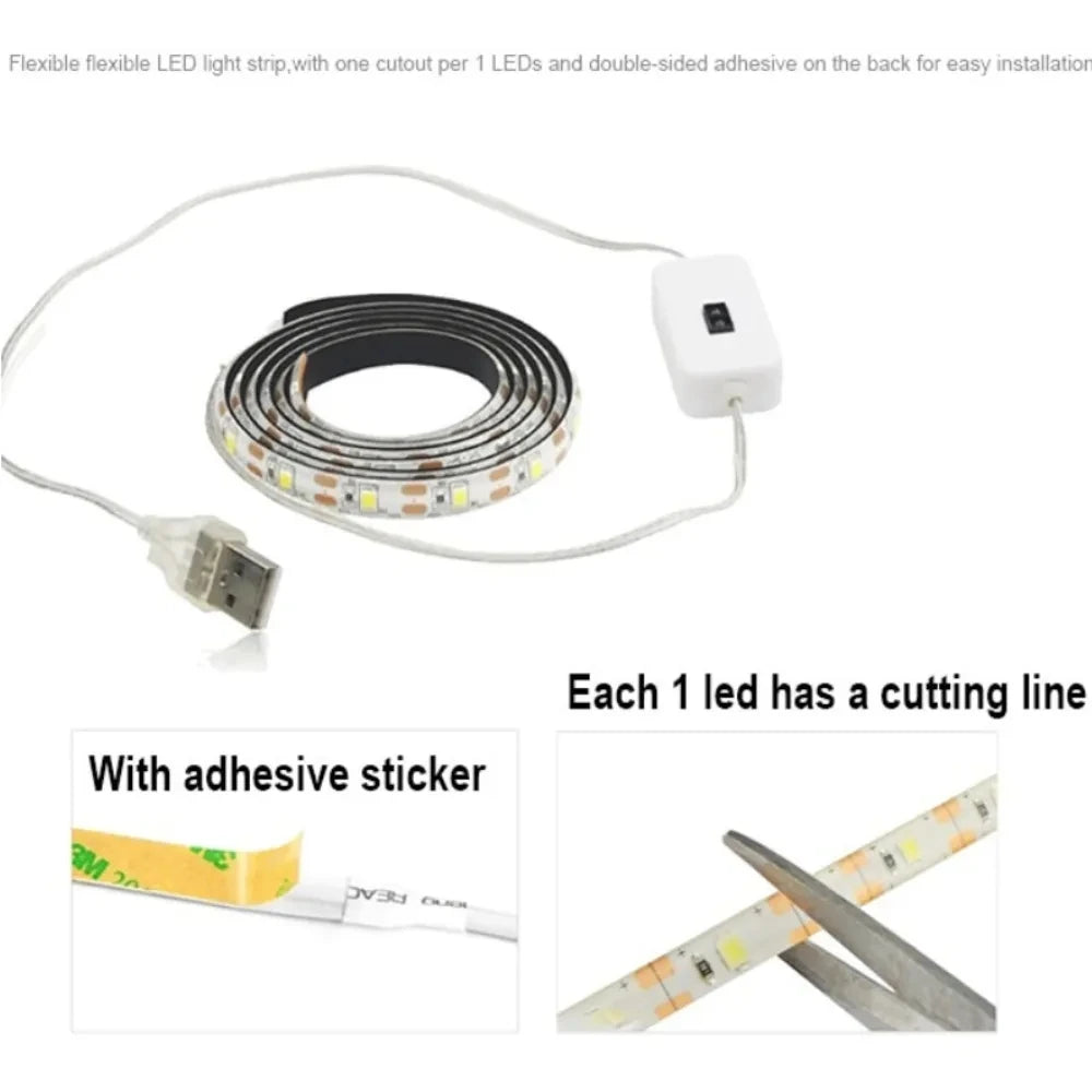 USB Motion Sensor LED Strip Light with Hand Wave Switch by HitMyNeed