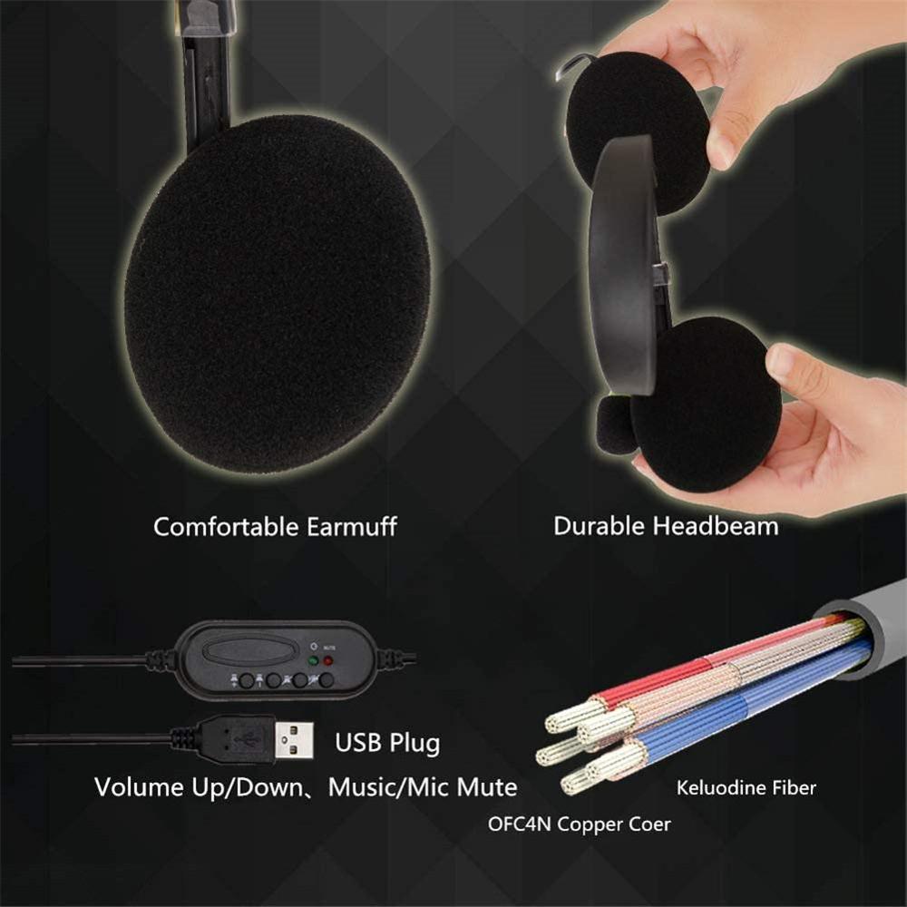 USB PC Headset with Noise-Cancelling Mic by HitMyNeed