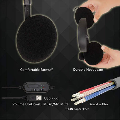 USB PC Headset with Noise-Cancelling Mic by HitMyNeed