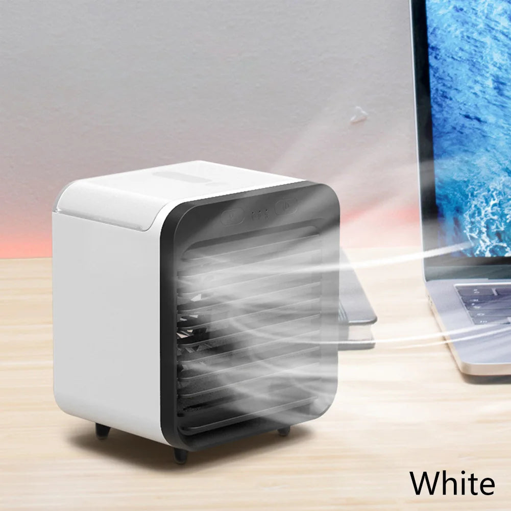 USB Portable Humidifier Cooling Fan with 3 Speeds white by HitMyNeed
