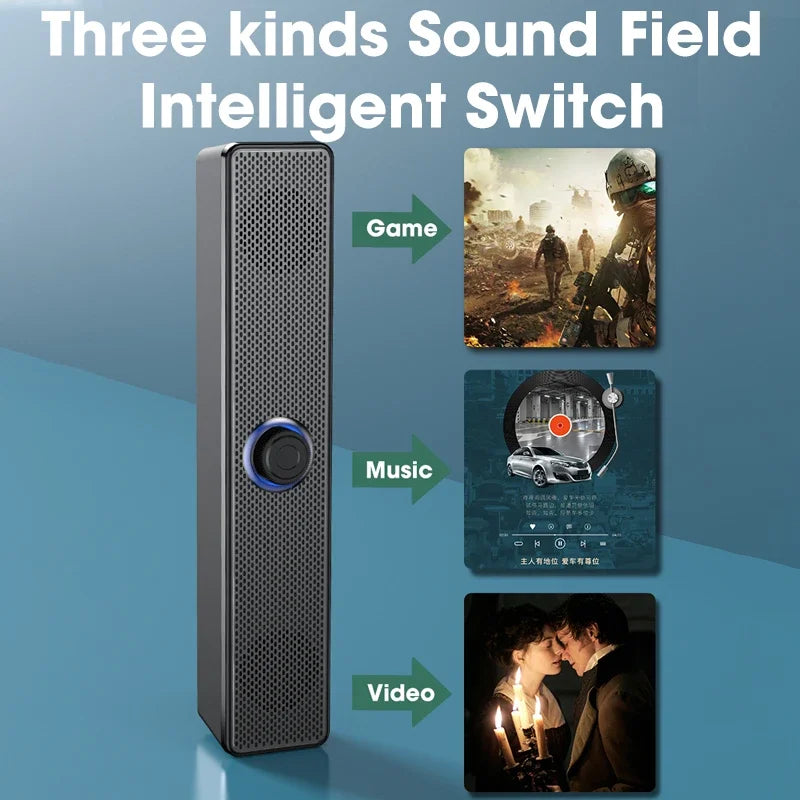 USB-Powered Bluetooth Soundbar for PC, TV & Laptop by HitMyNeed