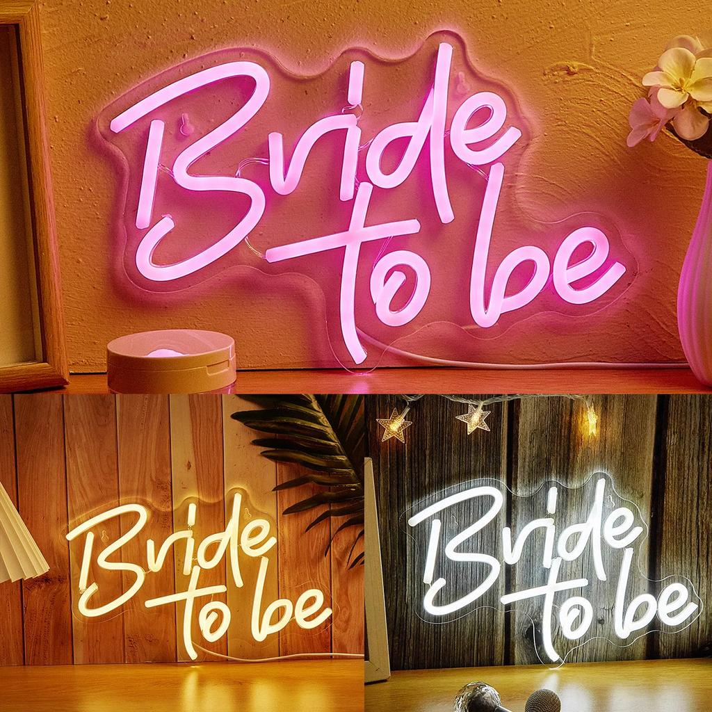 USB Powered Bride to Be Neon Sign Backdrop by HitMyNeed