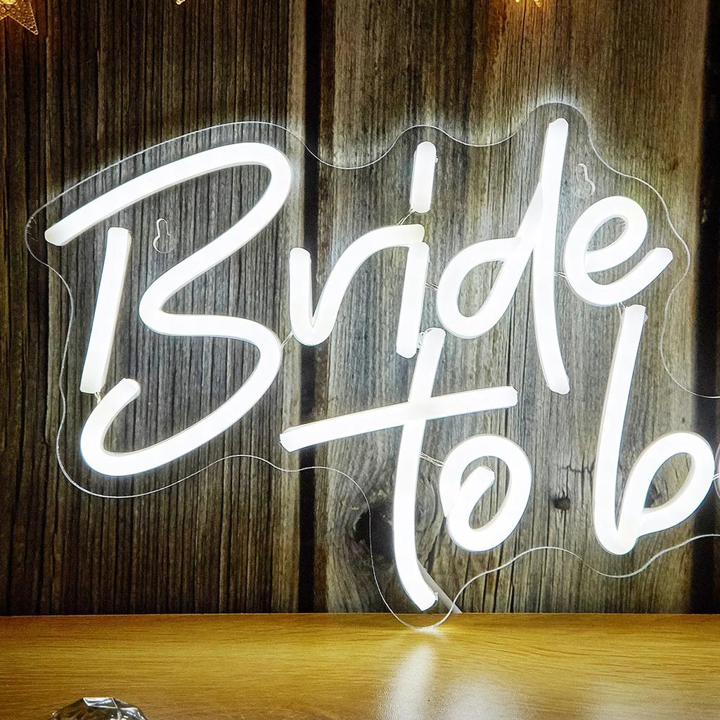 USB Powered Bride to Be Neon Sign Backdrop by HitMyNeed
