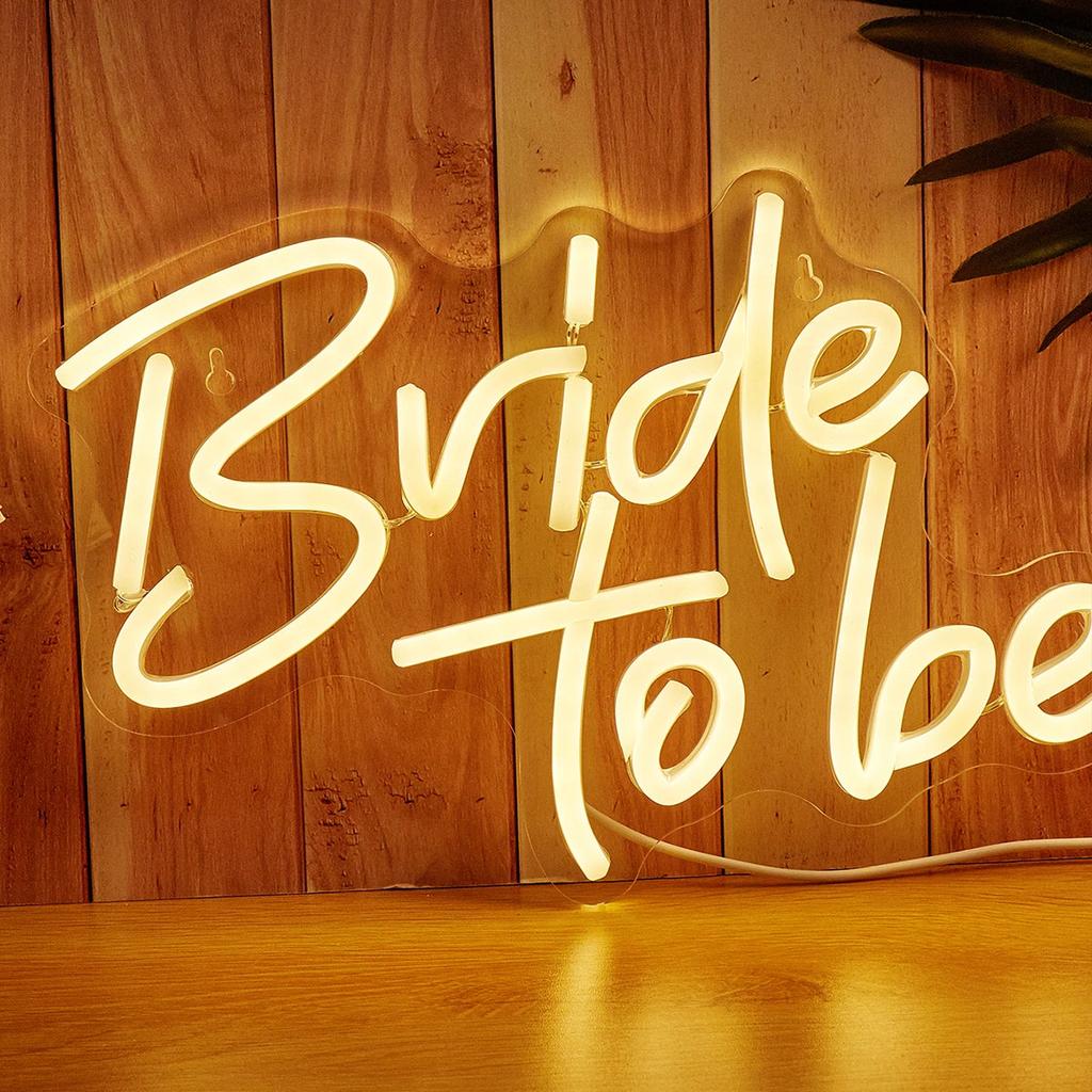 USB Powered Bride to Be Neon Sign Backdrop by HitMyNeed
