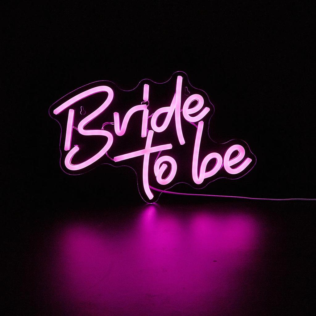 USB Powered Bride to Be Neon Sign Backdrop by HitMyNeed