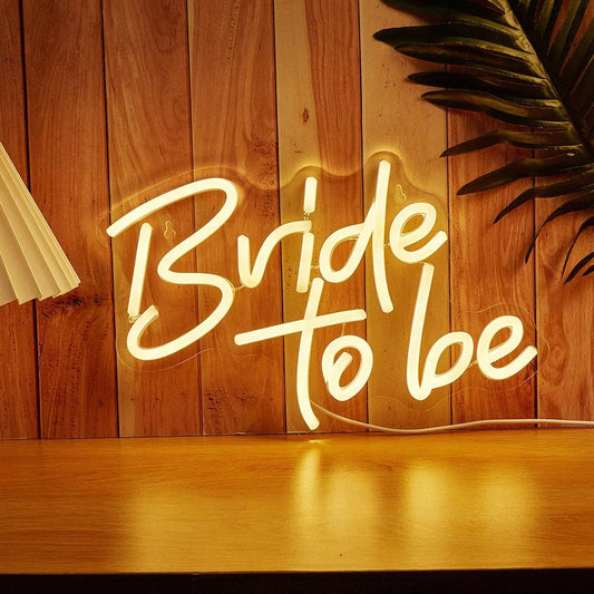 USB Powered Bride to Be Neon Sign Backdrop warm-white by HitMyNeed