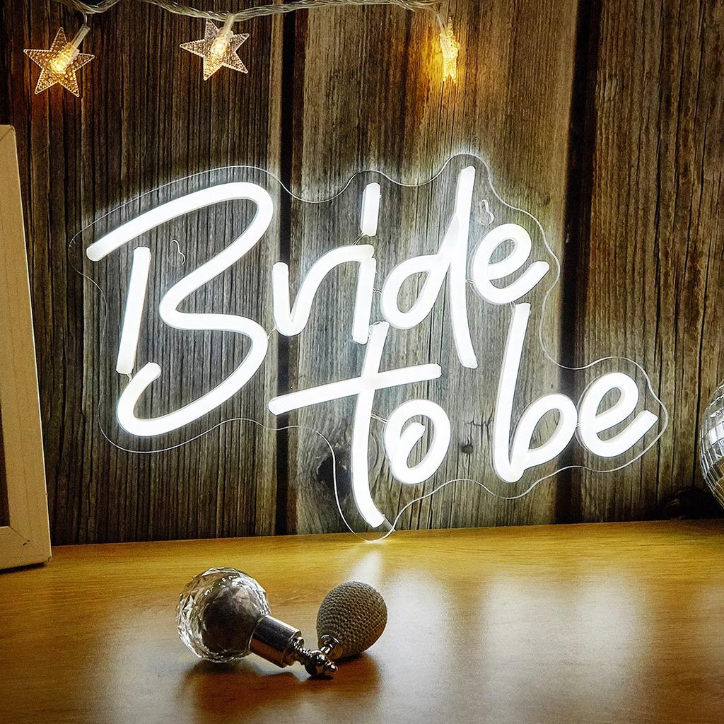 USB Powered Bride to Be Neon Sign Backdrop white by HitMyNeed
