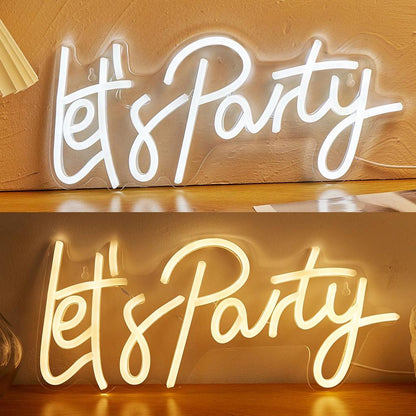 USB Powered Lets Party Neon Sign Light by HitMyNeed
