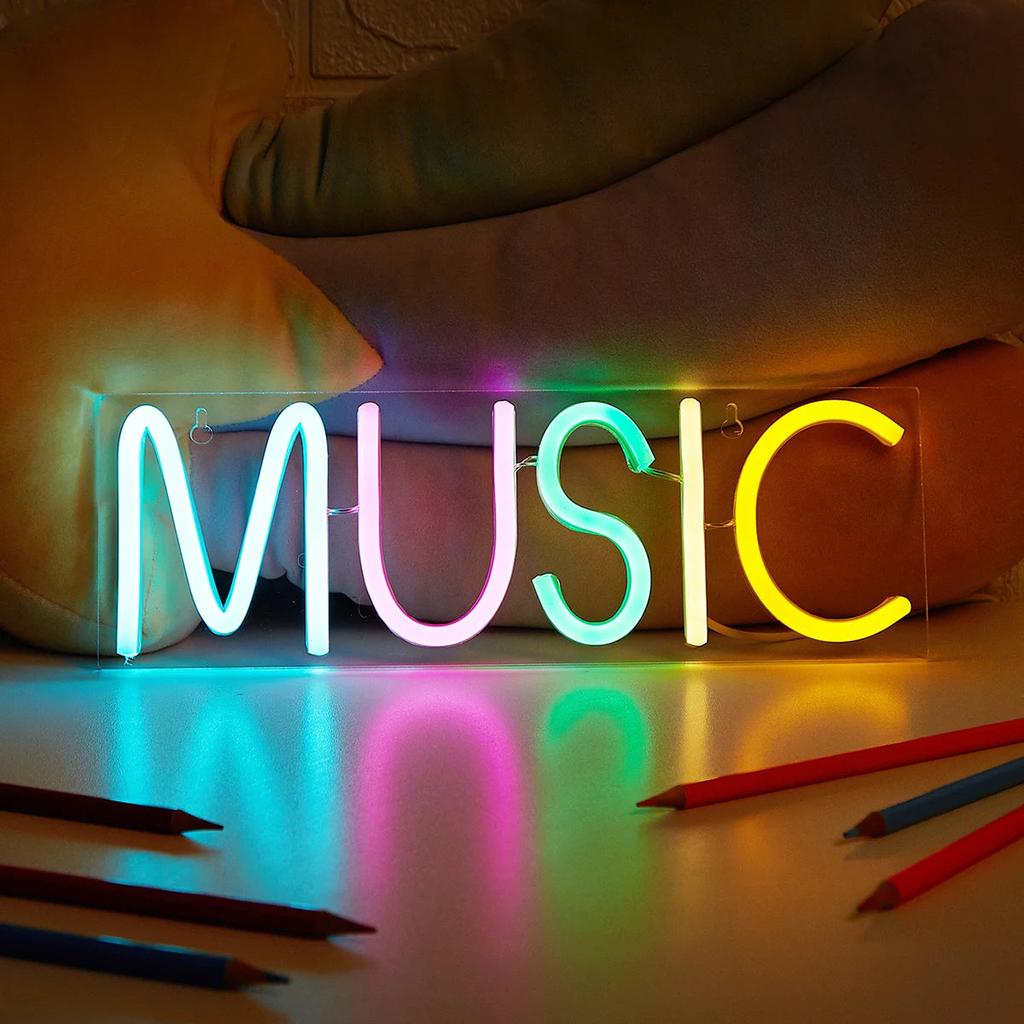 USB Powered Multi-Colored Music Neon Sign 30cm by HitMyNeed