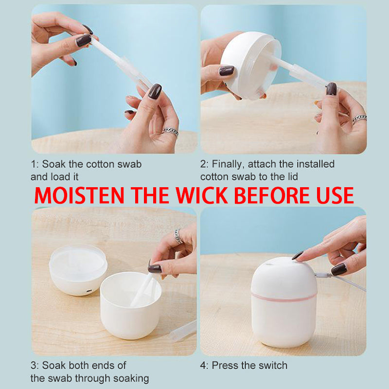 USB Quiet Humidifier with Aromatherapy for Desk & Car by HitMyNeed