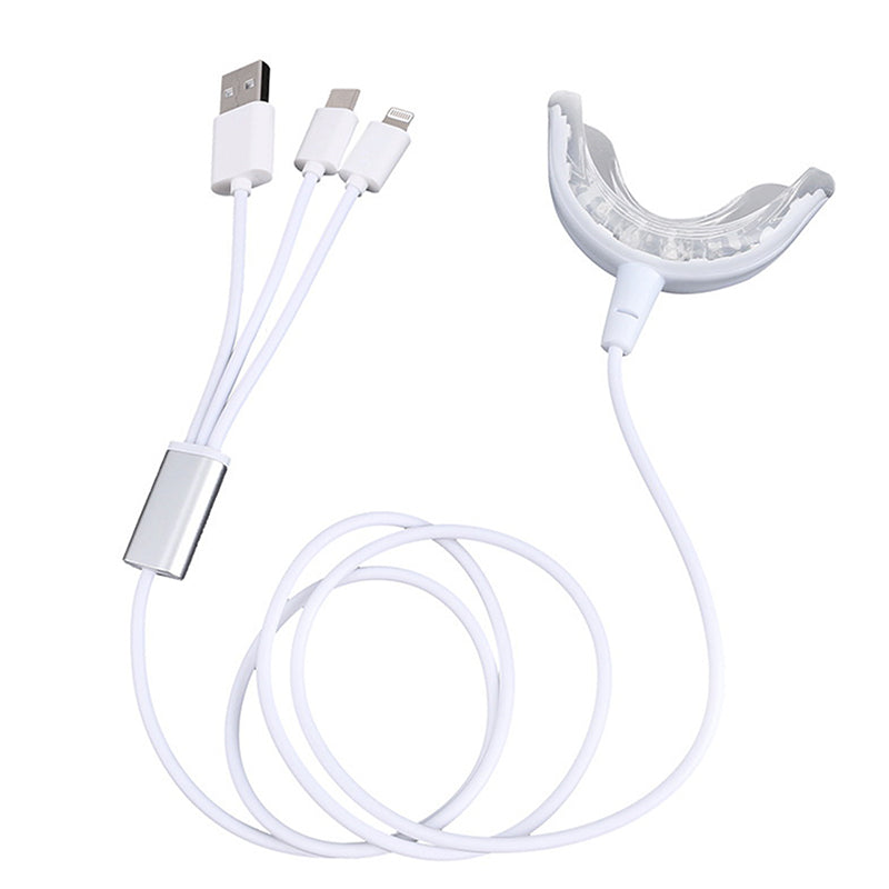 USB Rechargeable 16-LED Blue Light Teeth Whitener by HitMyNeed